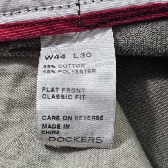 Dockers Men’s Straight Fit Corduroy Pants Dark Khaki 44x32 Classic 5-Pocket - Picture 6 of 7